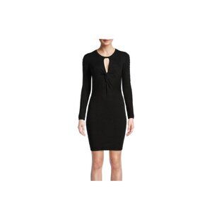 No Boundaries Black Sweater Dress – Keyhole Cutout & Twist Front, Women’s Medium
